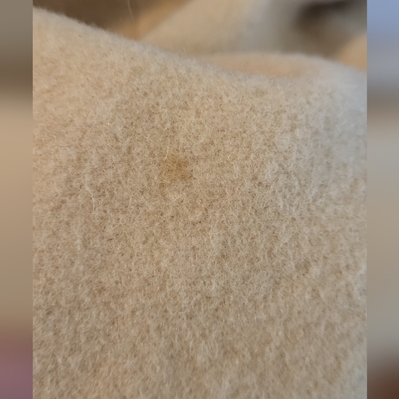 Vintage 40s Oriental by J.J. O'Donnell Beige Cashmere Swing Coat with Fur Collar - Picture 12 of 16